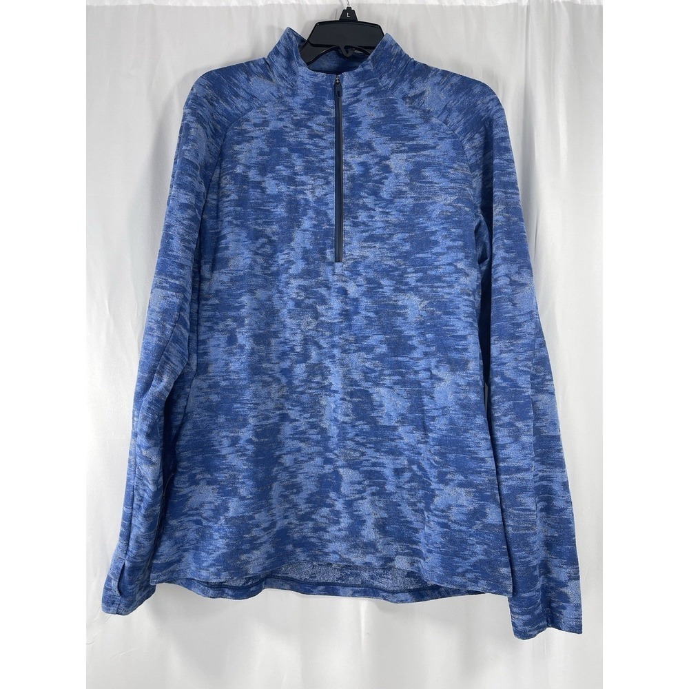 Lululemon Surge Warm 1/4 Zip Mens Size Large Jacquard Running Rulu Long Sleeve